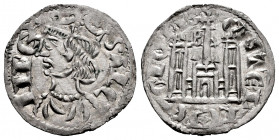 Kingdom of Castille and Leon. Sancho IV (1284-1295). Cornado. Burgos. (Bautista-427). (Abm-297). Ve. 0,76 g. B and star above the castle´s towers. Alm...