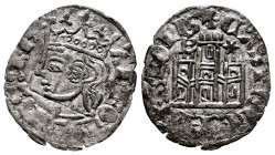 Kingdom of Castille and Leon. Alfonso XI (1312-1350). Cornado. Burgos. (Bautista-471). Ve. 0,58 g. B and star above the castle´s towers. Choice VF. Es...