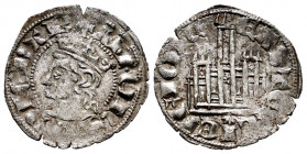 Kingdom of Castille and Leon. Alfonso XI (1312-1350). Cornado. Coruña. (Bautista-479). Ve. 0,79 g. Old scallop below the castle. Choice VF. Est...35,0...