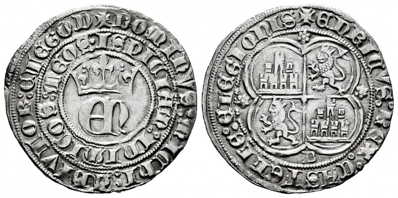 Kingdom of Castille and Leon. Enrique II (1368-1379). 1 real. Burgos. (Bautista-...