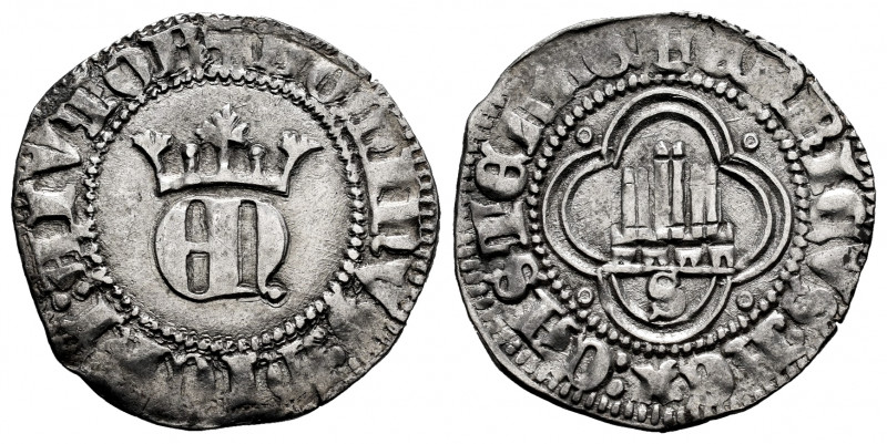 Kingdom of Castille and Leon. Enrique II (1368-1379). 1/2 real. Sevilla. (Bautis...