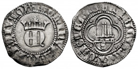 Kingdom of Castille and Leon. Enrique II (1368-1379). 1/2 real. Sevilla. (Bautista-559.1). Anv.: + DOMINVS : MICHI : AVDITOR. Rev.: + ENRICVS : REX : ...