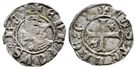 Kingdom of Castille and Leon. Enrique III (1390-1406). Noven. Burgos. (Bautista-784.1). Ve. 0,51 g. The legend on the reverse begins at 9 pm. Very rar...