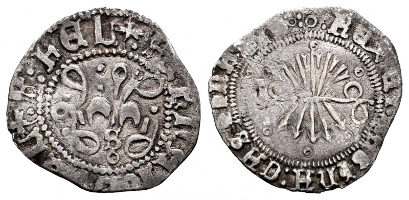 Catholic Kings (1474-1504). 1/4 real. Sevilla. (Cal-172). Ag. 0,72 g. S about ro...