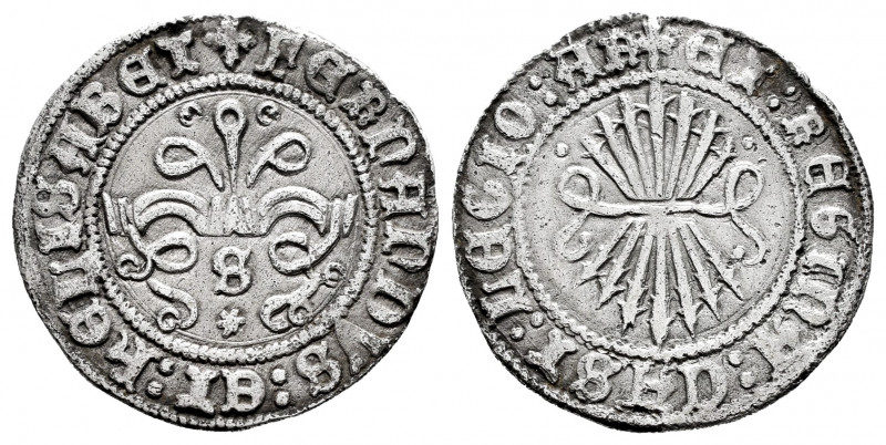 Catholic Kings (1474-1504). 1/2 real. Sevilla. (Cal-257). Ag. 1,52 g. S and star...