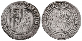 Catholic Kings (1474-1504). 1 real. Segovia. (Cal). Anv.: FERNANDVS : ET : hELISABET : D. Rev.: + REX : ET : REGINA : CAST : LEGIO : ARAG : . Ag. 3,21...