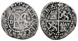 Philip II (1556-1598). 1/2 real. Lima. D - ✶. (Cal-120). Ag. 1,50 g. Scarce. Choice F/Almost VF. Est...80,00. 


 SPANISH DESCRIPTION: Felipe II (1...