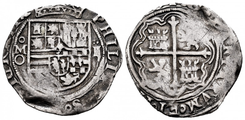 Philip II (1556-1598). 2 reales. México. O. (Cal-357). Ag. 6,71 g. Mintmark and ...