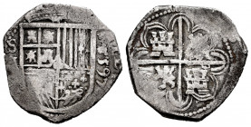 Philip II (1556-1598). 2 reales. 1597. Sevilla. (B). (Cal-424). Ag. 6,45 g. Almost VF/Choice F. Est...60,00. 


 SPANISH DESCRIPTION: Felipe II (15...
