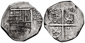 Philip II (1556-1598). 4 reales. 159.... ¿Sevilla?. (Cal-581/92). Ag. 13,76 g. Knock on obverse. Almost VF. Est...70,00. 


 SPANISH DESCRIPTION: F...
