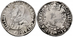 Philip II (1556-1598). 1 escudo felipe. 1561. Nimega. (Vti-1192). (Vanhoudt-265.NIJ). Ag. 33,11 g. Choice F. Est...120,00. 


 SPANISH DESCRIPTION:...