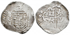 Philip III (1598-1621). 2 reales. Toledo. C. (Cal-type 136). Ag. 6,48 g. "OMNIVM" type. Almost VF. Est...100,00. 


 SPANISH DESCRIPTION: Felipe II...