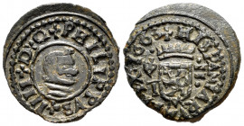 Philip IV (1621-1665). 2 maravedis. 1663. Córdoba. T. (Cal-116). (Jarabo-Sanahuja-M89a). Ae. 1,00 g. A good sample. Very rare. Almost XF. Est...200,00...