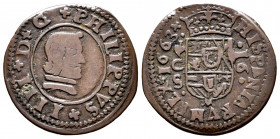Philip IV (1621-1665). 16 maravedis. 1663. Córdoba. S. (Cal-442). Ae. 3,63 g. Choice F/Almost VF. Est...80,00. 


 SPANISH DESCRIPTION: Felipe IV (...