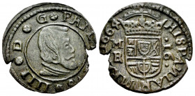 Philip IV (1621-1665). 16 maravedis. 1664. Madrid. BR. (Cal-482). Ae. 4,14 g. Rare. Choice VF. Est...100,00. 


 SPANISH DESCRIPTION: Felipe IV (16...