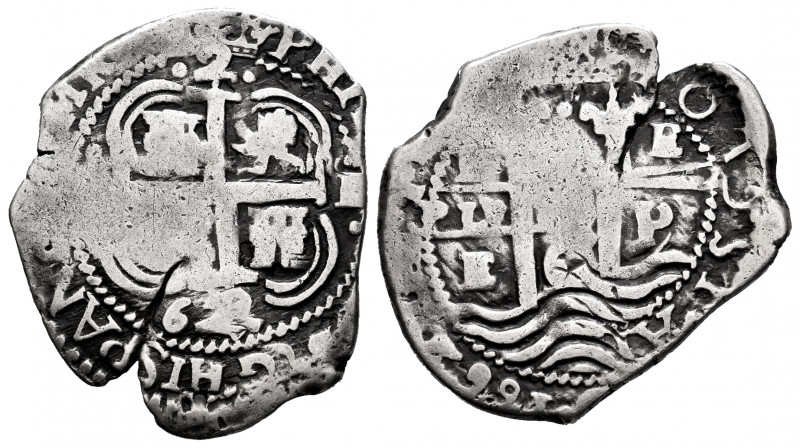 Philip IV (1621-1665). 2 reales. 1662. Potosí. E. (Cal-930). Ag. 6,18 g. Triple ...