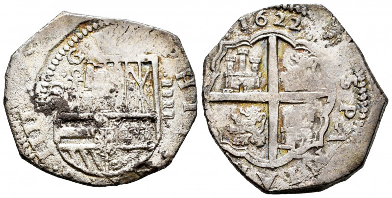 Philip IV (1621-1665). 4 reales. 1622. Toledo. P. (Cal-1206). Ag. 13,56 g. Full ...