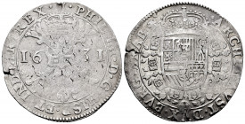 Philip IV (1621-1665). 1 patagon. 1631. Antwerpen. (Vti-937). Ag. 27,86 g. Almost VF. Est...120,00. 


 SPANISH DESCRIPTION: Felipe IV (1621-1665)....