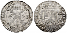 Philip IV (1621-1665). 1 patagon. 1653. Brussels. (Vti-1022). (Vanhoudt-645). Ag. 27,66 g. VF. Est...150,00. 


 SPANISH DESCRIPTION: Felipe IV (16...