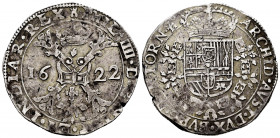 Philip IV (1621-1665). 1 patagon. 1622. Tournai. (Vti-1110). (Vanhoudt-645.TO). Ag. 27,98 g. VF. Est...120,00. 


 SPANISH DESCRIPTION: Felipe IV (...