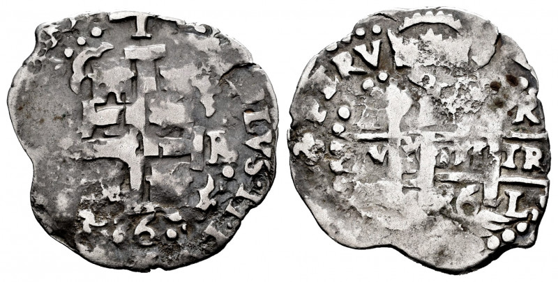 Charles II (1665-1700). 1 real. 1686. Lima. R. (Cal-216). Ag. 2,38 g. Choice F. ...
