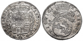 Charles II (1665-1700). 1 tari. 1684. Naples. AG/A. (Vti-168). (Mir-298/2). Ag. 5,58 g. A good sample. XF. Est...75,00. 


 SPANISH DESCRIPTION: Ca...