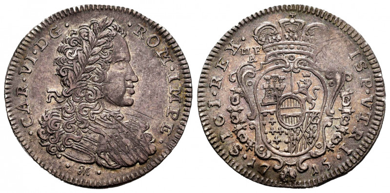 Charles III The Pretender (1701-1714). 1 tari. 1715. Naples. IM/MF-A. (Mir-324/1...
