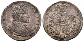 Charles III The Pretender (1701-1714). 1 tari. 1715. Naples. IM/MF-A. (Mir-324/1). Ag. 4,35 g. As Emperor of Austria and King of Spain. Nick on edge. ...