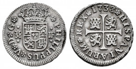 Philip V (1700-1746). 1/2 real. 1738. Madrid. JF. (Cal-185). Ag. 1,56 g. Choice VF. Est...35,00. 


 SPANISH DESCRIPTION: Felipe V (1700-1746). 1/2...