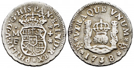 Philip V (1700-1746). 1/2 real. 1783. México. MF. (Cal-261). Ag. 1,61 g. Scratch on reverse. VF. Est...45,00. 


 SPANISH DESCRIPTION: Felipe V (17...