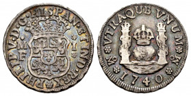 Philip V (1700-1746). 1 real. 1740. México. MF. (Cal-516). Ag. 3,29 g. Lightly toned. VF. Est...70,00. 


 SPANISH DESCRIPTION: Felipe V (1700-1746...