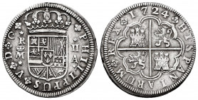 Philip V (1700-1746). 2 reales. 1724. Madrid. A. (Cal-778). Ag. 5,89 g. Minor scratches on obverse. Choice VF. Est...60,00. 


 SPANISH DESCRIPTION...