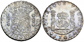 Philip V (1700-1746). 8 reales. 1746. México. MF. (Cal-1470). Ag. 27,05 g. Slightly cleaned. XF. Est...450,00. 


 SPANISH DESCRIPTION: Felipe V (1...