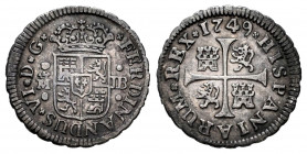 Ferdinand VI (1746-1759). 1/2 real. 1749. Madrid. JB. (Cal-68). Ag. 1,63 g. Beautiful tone. Choice VF. Est...50,00. 


 SPANISH DESCRIPTION: Fernan...
