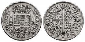 Ferdinand VI (1746-1759). 1 real. 1751. Madrid. JB. (Cal-175). Ag. 2,81 g. Almost VF. Est...35,00. 


 SPANISH DESCRIPTION: Fernando VI (1746-1759)...
