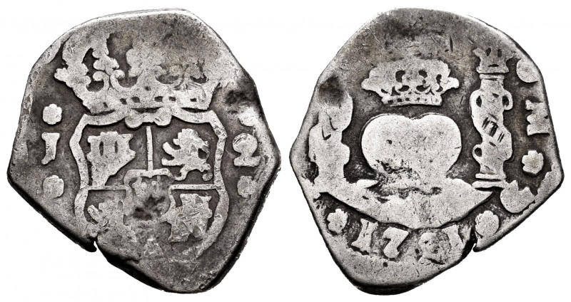 Ferdinand VI (1746-1759). 2 reales. 1751. Guatemala. J. (Cal-248). Ag. 6,39 g. S...