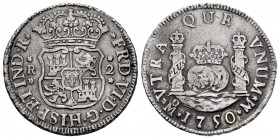 Ferdinand VI (1746-1759). 2 reales. 1750. México. M. (Cal-289). Ag. 6,77 g. Plugged hole. Choice VF. Est...65,00. 


 SPANISH DESCRIPTION: Fernando...