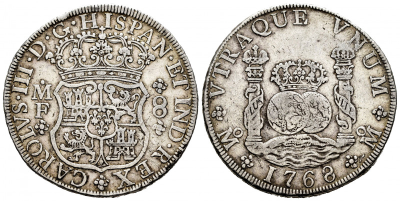 Charles III (1759-1788). 8 reales. 1768. México. MF. (Cal-1094). Ag. 26,87 g. VF...