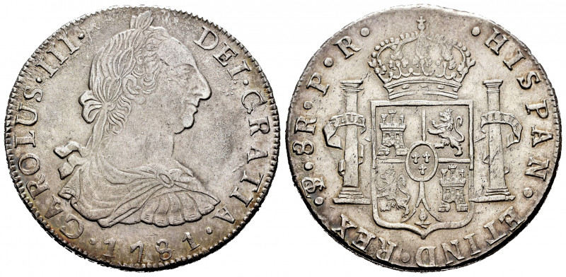Charles III (1759-1788). 8 reales. 1781. Potosí. PR. (Cal-1180). Ag. 26,99 g. Ch...