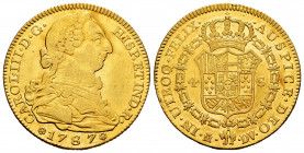 Charles III (1759-1788). 4 escudos. 1787. Madrid. DV. (Cal-1793). Au. 13,49 g. VF. Est...550,00. 


 SPANISH DESCRIPTION: Carlos III (1759-1788). 4...