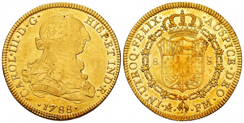 Charles III (1759-1788). 8 escudos. 1788. México. FM. (Cal-2000). (Cal onza-788)...