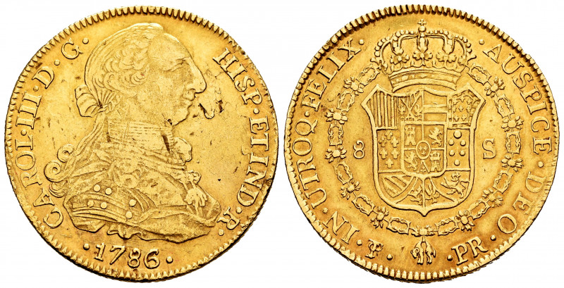 Charles III (1759-1788). 8 escudos. 1786. Potosí. PR. (Cal-2072). (Cal onza-838)...