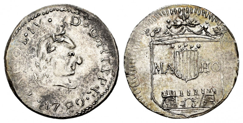 Charles IV (1788-1808). "Proclamation" medal. 1789. Mahon. (H-70). Ag. 1,83 g. E...