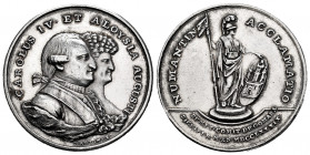 Charles IV (1788-1808). Medal. 1789. Soria. (H-101). (Vives-105). (Vq-13153). Ag. 10,65 g. Engraver: Martínez. 29 mm. Slightly cleaned. Scarce. XF. Es...