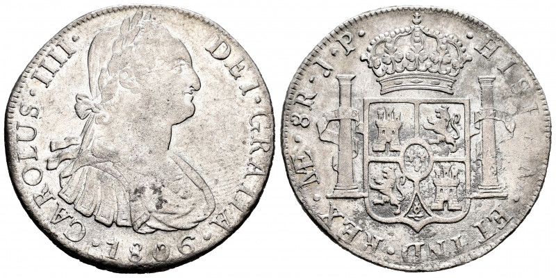 Charles IV (1788-1808). 8 reales. 1806. Lima. JP. (Cal-926). Ag. 26,70 g. Cleane...