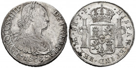Charles IV (1788-1808). 8 reales. 1808. Lima. JP. (Cal-928). Ag. 27,23 g. It retains some original luster on reverse. Choice VF. Est...150,00. 


 ...