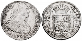 Charles IV (1788-1808). 8 reales. 1796. México. FM. (Cal-959). Ag. 26,93 g. Minor hairlines. Choice VF/VF. Est...80,00. 


 SPANISH DESCRIPTION: Ca...
