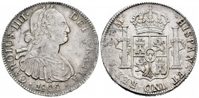 Charles IV (1788-1808). 8 reales. 1800. México. FM. (Cal-965). Ag. 27,01 g. Minor area of weak strike. Attractive. Almost XF. Est...90,00. 


 SPAN...