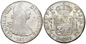 Charles IV (1788-1808). 8 reales. 1800. México. FM. (Cal-965). Ag. 27,01 g. Slightly cleaned. Choice VF/VF. Est...75,00. 


 SPANISH DESCRIPTION: C...