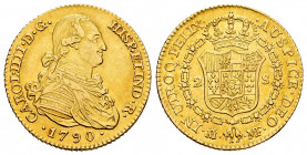 Charles IV (1788-1808). 2 escudo. 1790. Madrid. MF. (Cal-1275). Au. 6,74 g. Almost XF. Est...320,00. 


 SPANISH DESCRIPTION: Carlos IV (1788-1808)...